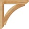 Ekena Millwork Thorton Slat Rough Sawn Bracket w/ Offset Brace, Western Red Cedar, 6"W x 30"D x 30"H BKT0604X30X30THR06RWR - alternate 2